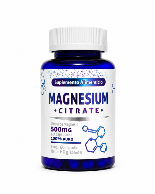 Citrato de Magnesio - 60 caps 500 mg