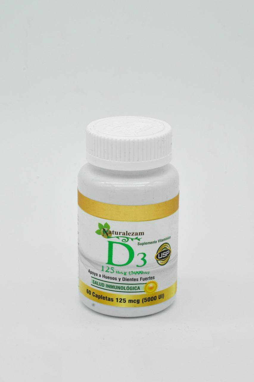 Vitamina D3  60 caps (125 mcg / 5000 UI)